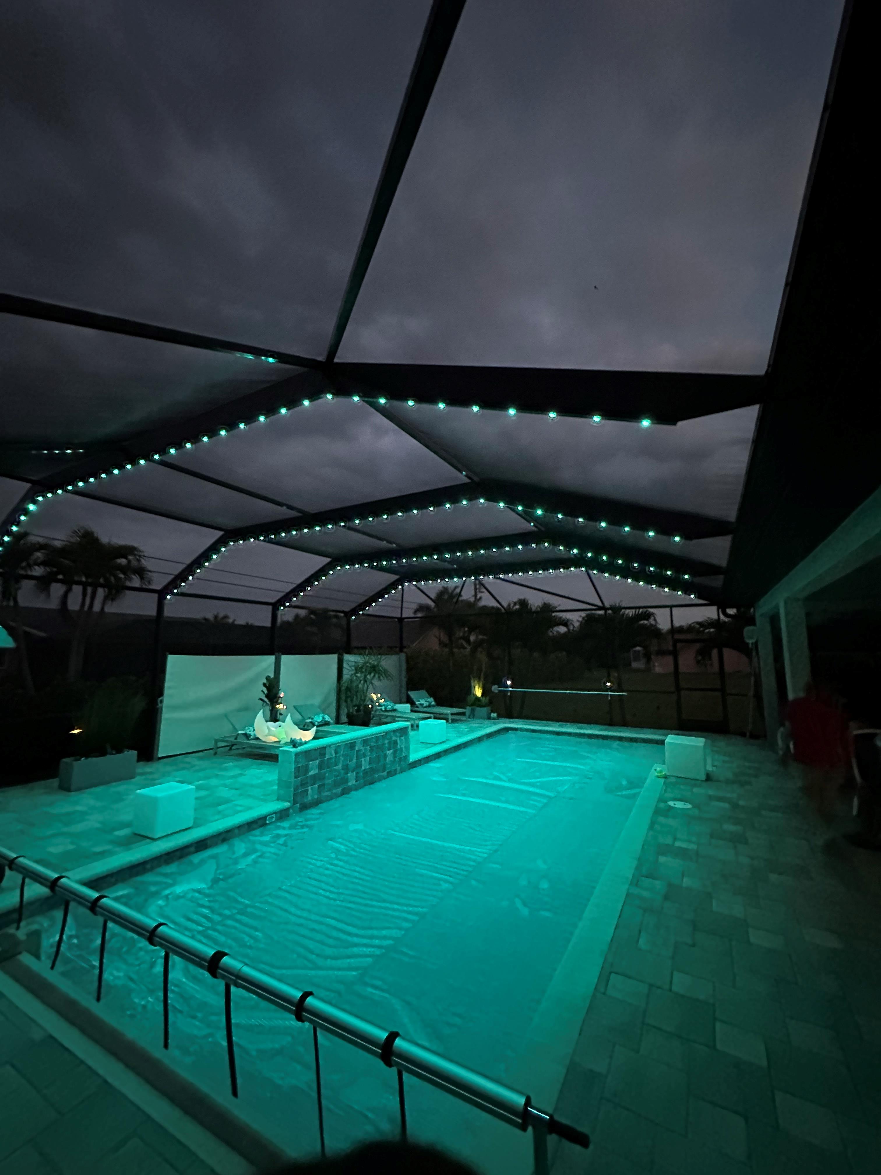 Teal Pool/Lanai Lighting